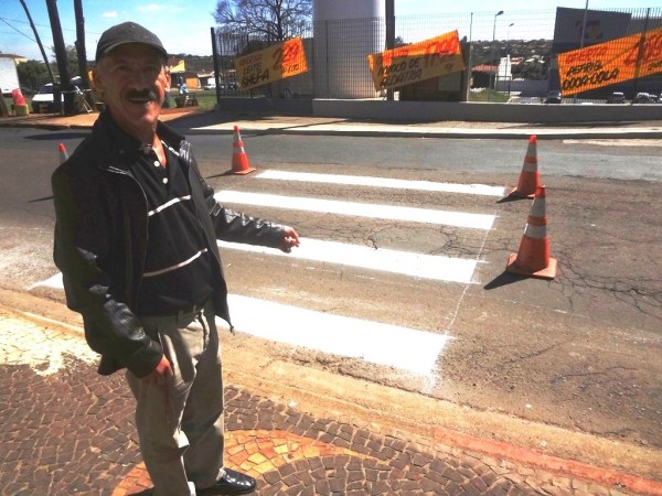 Após pedido, Prefeitura sinalizou faixa de pedestres