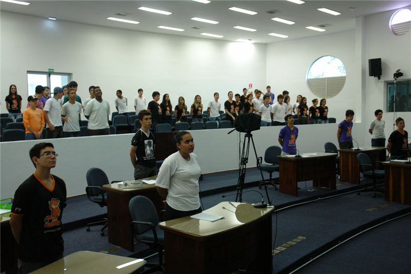 Alunos da Escola Magui participam de reunião no Plenário Dr. Tancredo Neves