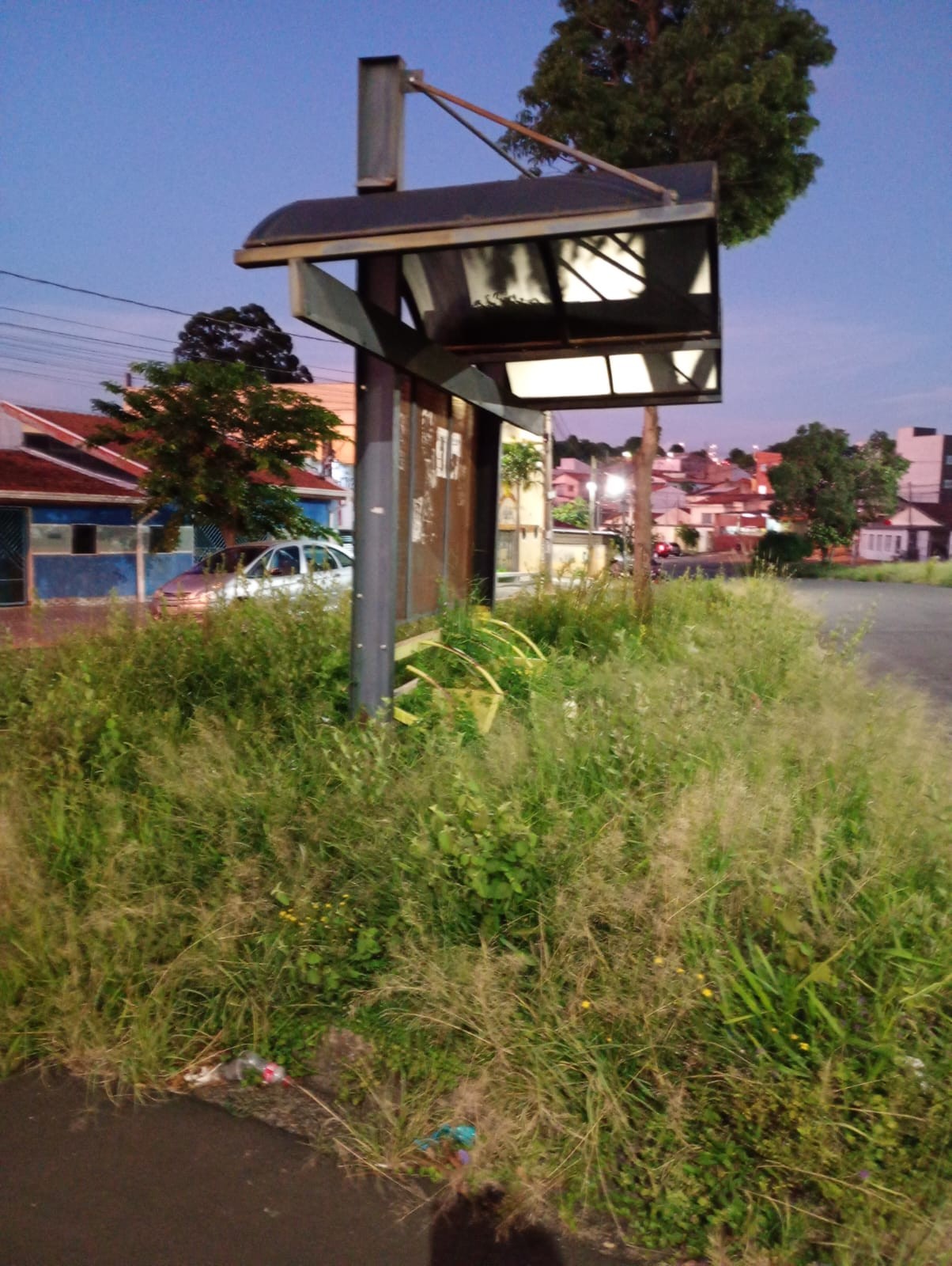 Vereador cobra providências sobre abandono de abrigo de ônibus no Jardim Vista Alegre