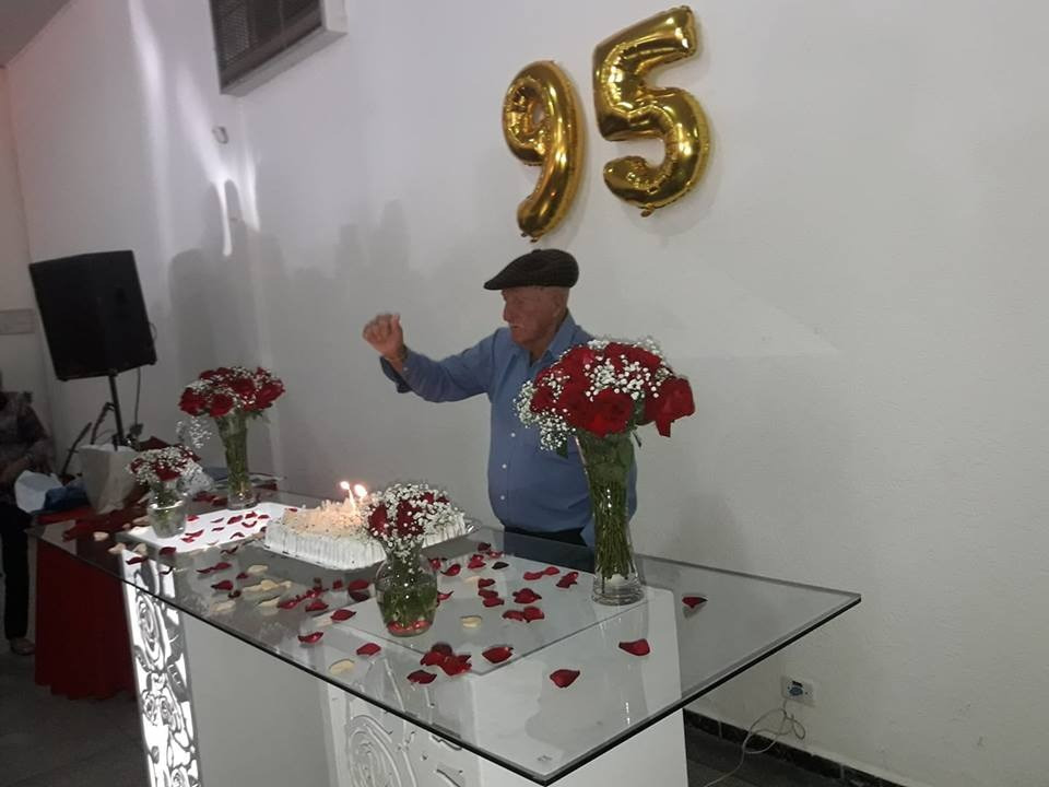 Reinaldo Sachetto comemorou 95 anos no último dia 21 de maio