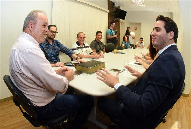 Felipe Sanches foi recepcionado em Piracicaba pelo presidente da Câmara local, Gilmar Rotta