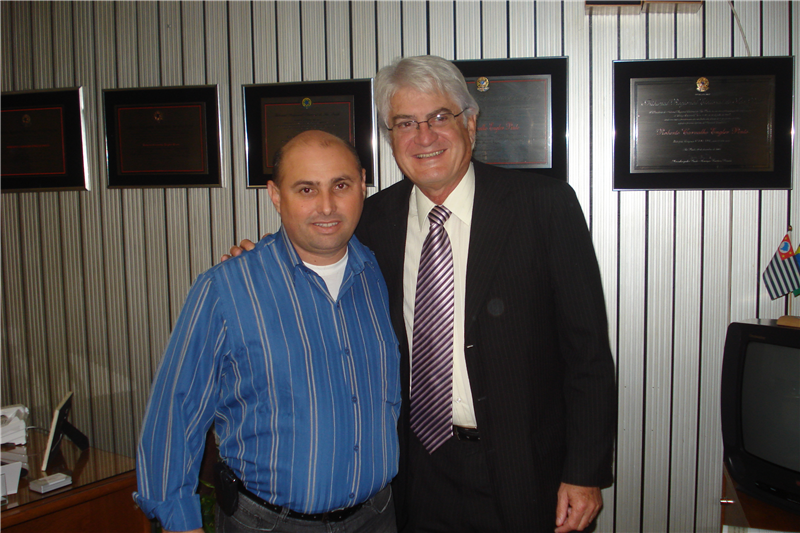 Carlos Fontes e o deputado Robero Engler, em São Paulo