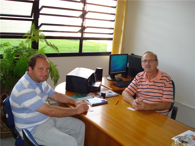 Juca em reunião com Paschoal Antonio Bonin.