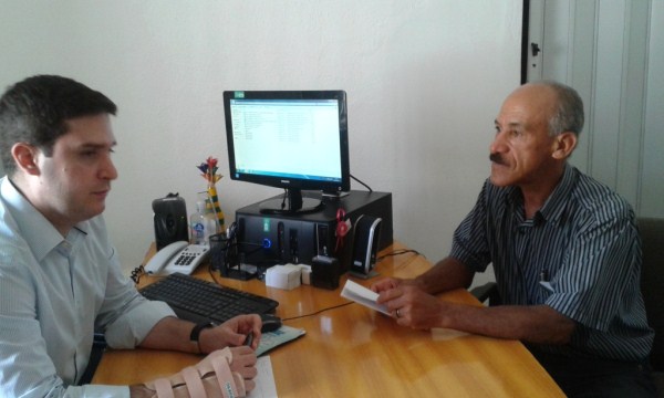 Pereira, durante visita ao secretário Dreison Iatarola