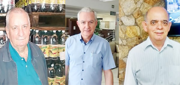 Roberto Parazzi, José Mário Biela e Luiz Cláudio Araújo