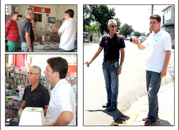 Carlão e Giovanni ouviram moradores e comerciantes do bairro